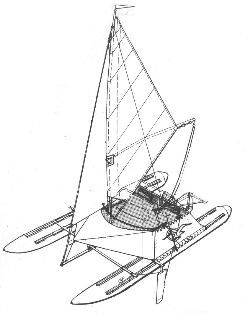Парусный катамаран Альбатрос