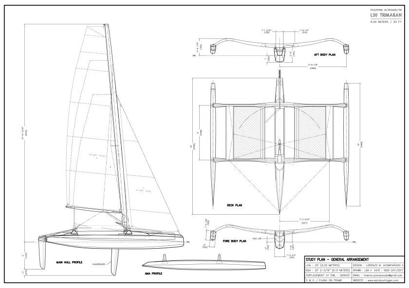 Катамаран Торнадо чертежи