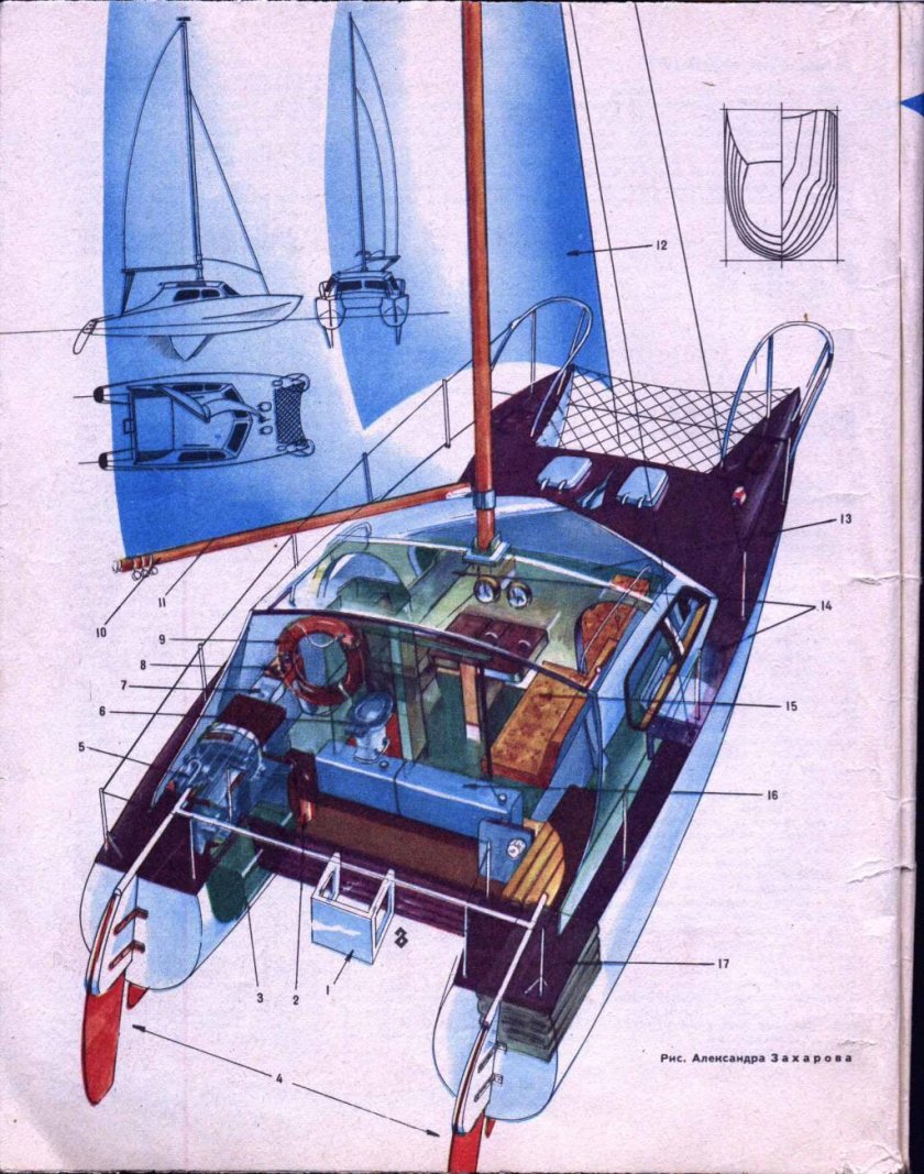 Катамаран Гауя 2 чертежи