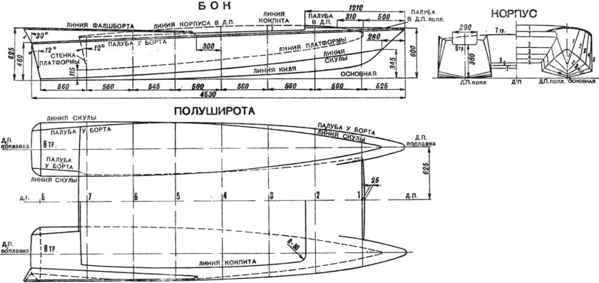 Катамаран Аргут 4 чертежи