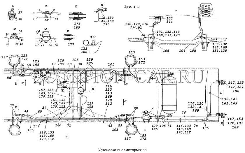 Тормозная система КАМАЗ 53229