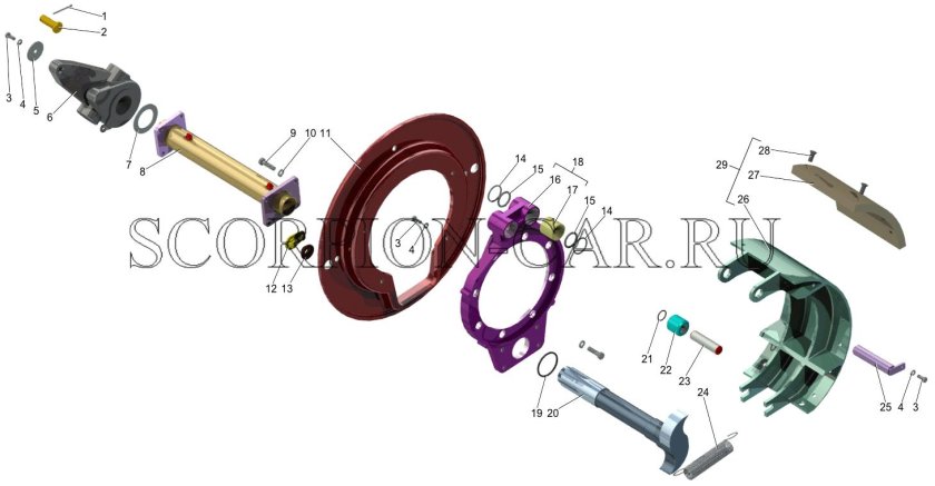 Втулка тормозного вала КАМАЗ 65115