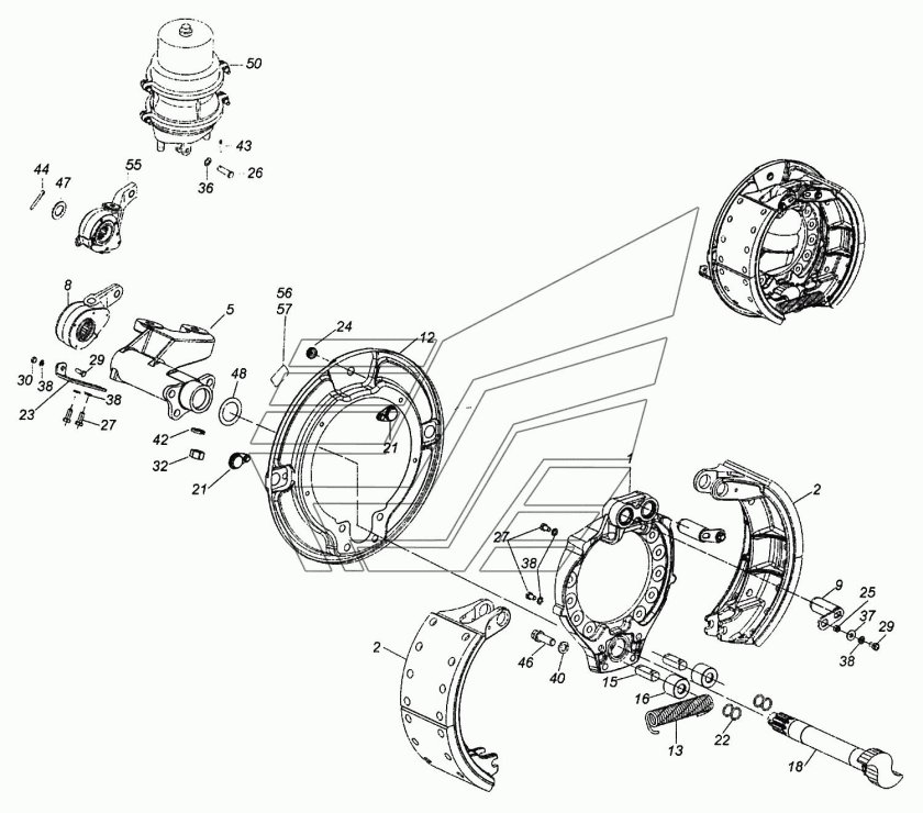 Суппорт тормозной задний КАМАЗ 43118
