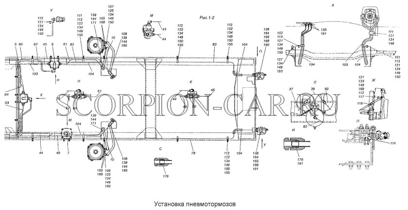Тормозная система КАМАЗ 43118 вездеход