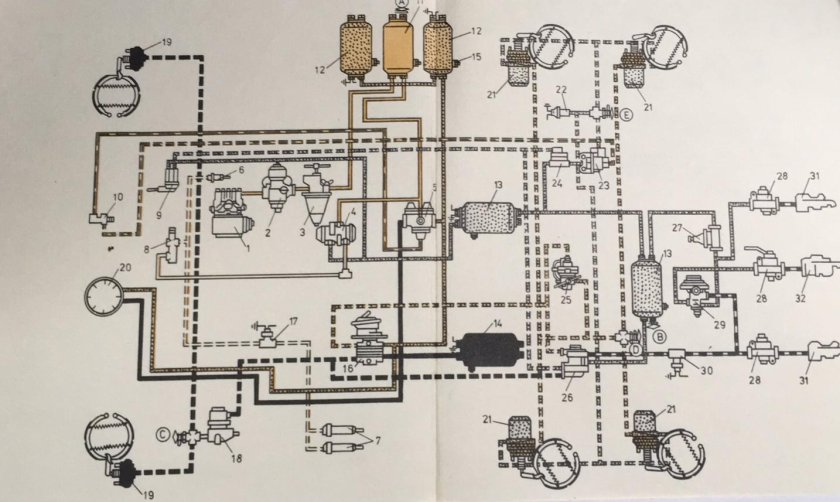 Тормозная система КАМАЗ воздушная 4310
