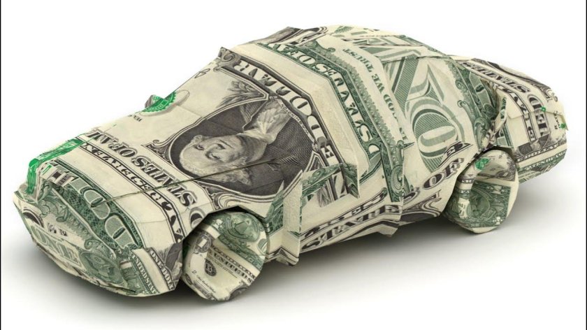 Машинка из купюр