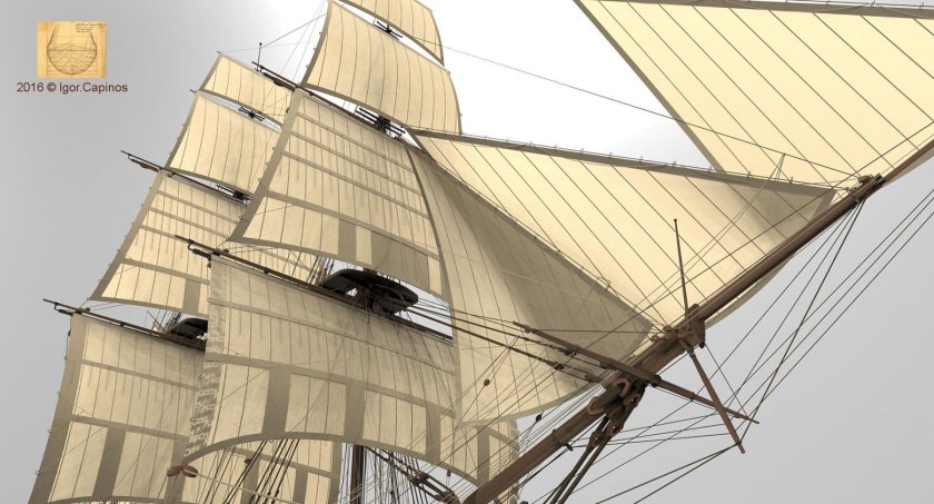 Бушприт брига Меркурий