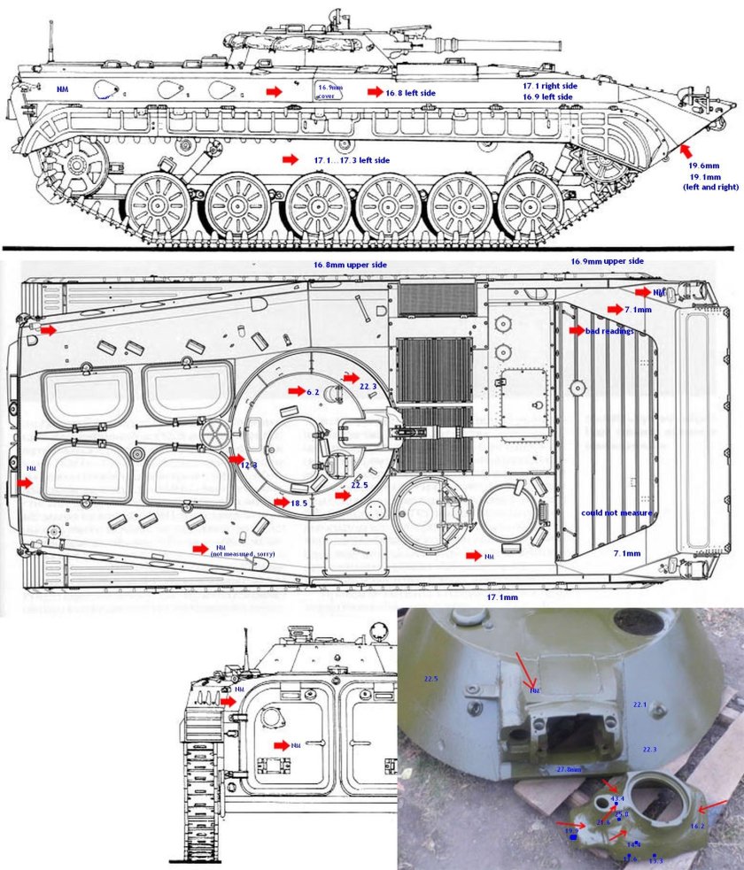 Диаметр башни БМП-1