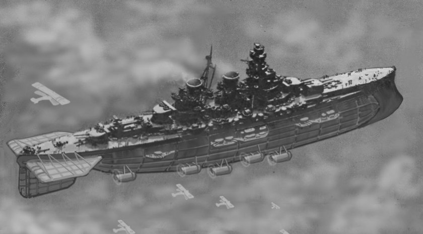 Летучий дредноут дизельпанк