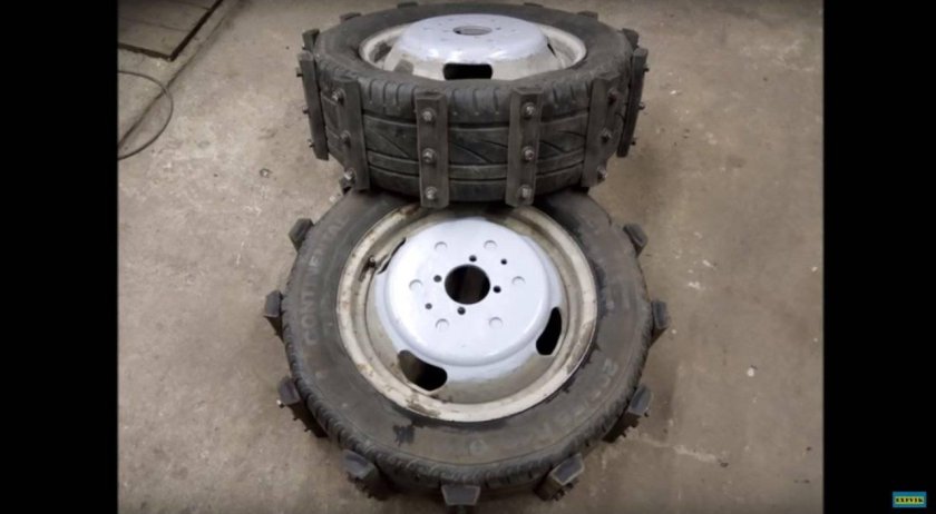 Мотоблок Нева на колесах от Оки