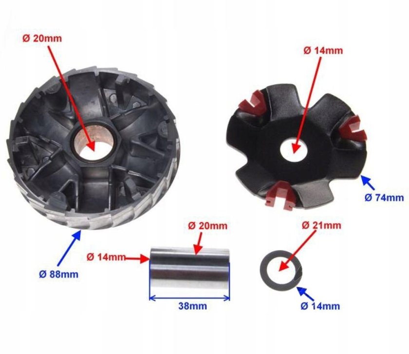 Вариатор скутера 139qmb