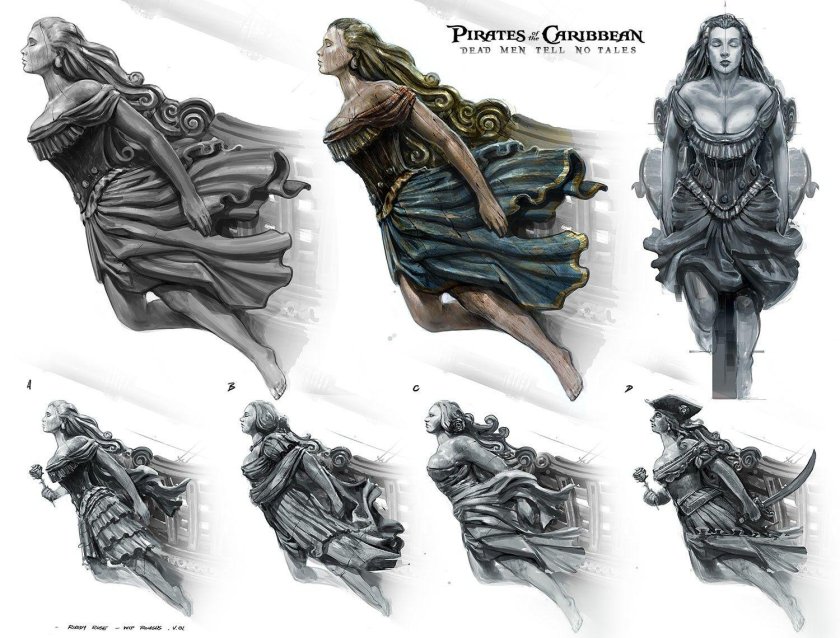 Гальюнная фигура корабля черная Жемчужина