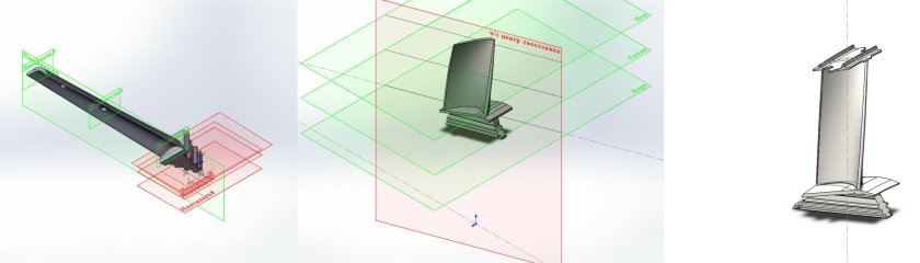 Лопатка турбины модель