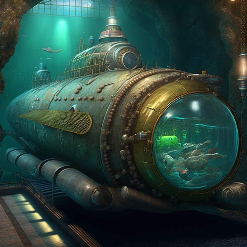 Подводная лодка стимпанк