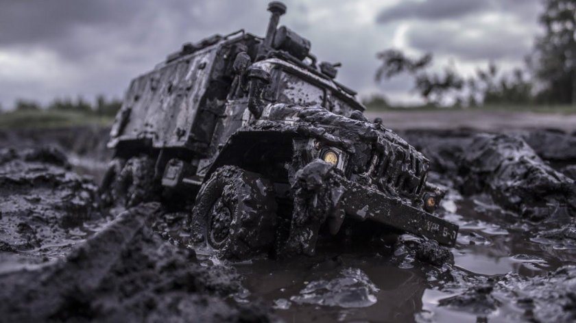 Урал 4320 в грязи