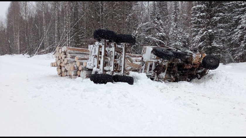 Урал 375 лесовоз