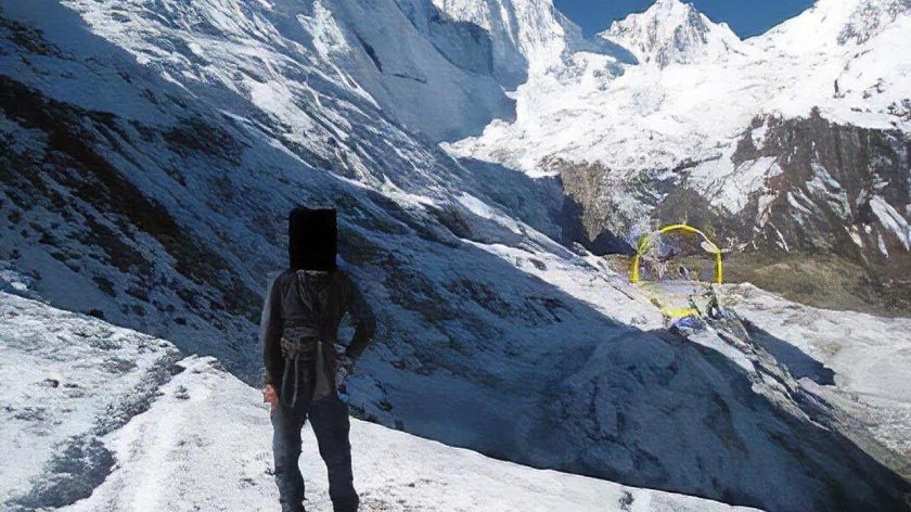 Фотография скромника в горах