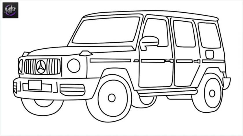 Мерс лого раскраска