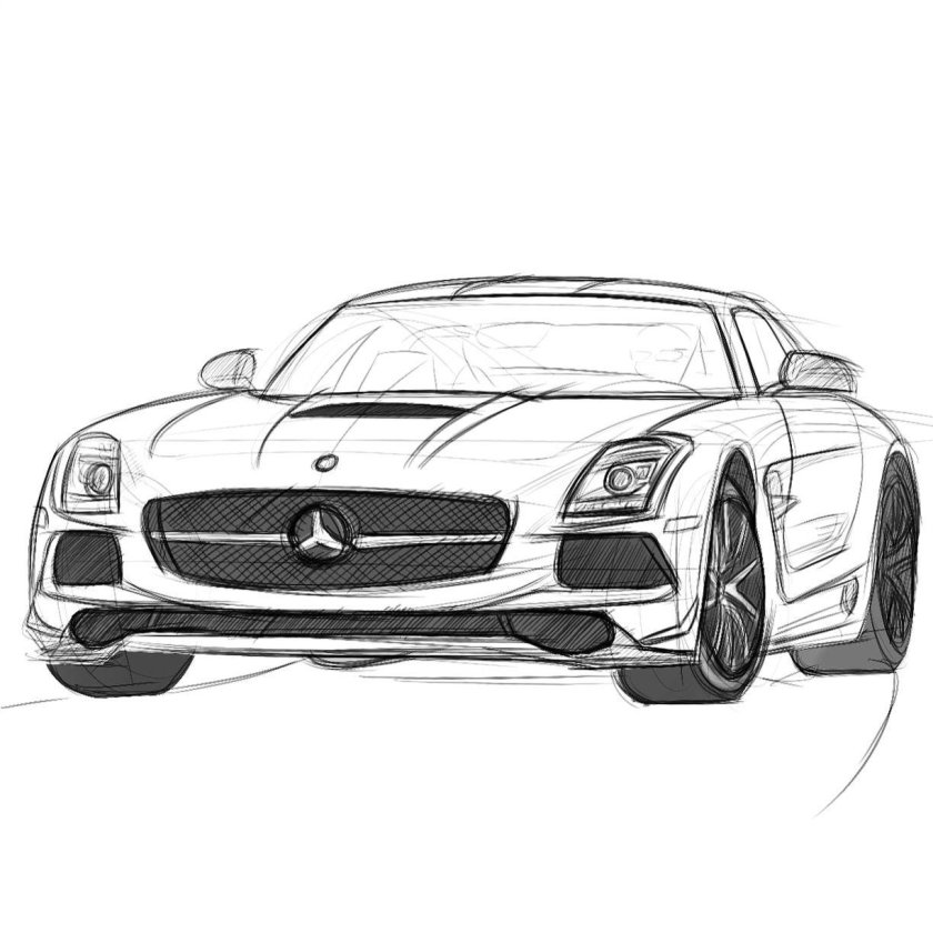 Мерседес СЛС 63 раскраска
