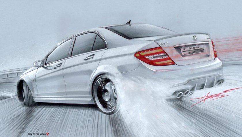 Mercedes c63 AMG арт