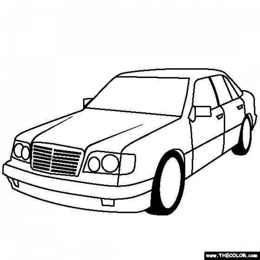 Машина раскраска Мерседес w124