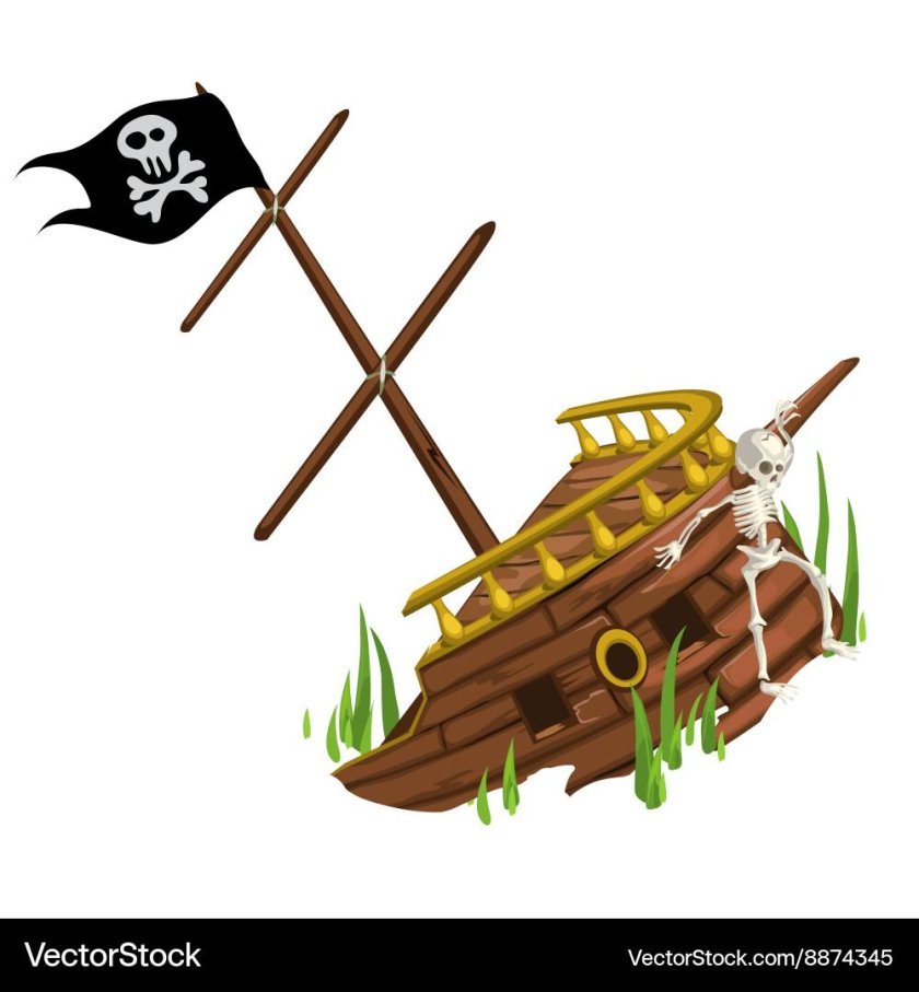 Обломки пиратского корабля