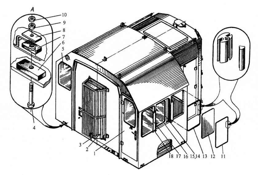 Кабина тепловоза тэм2