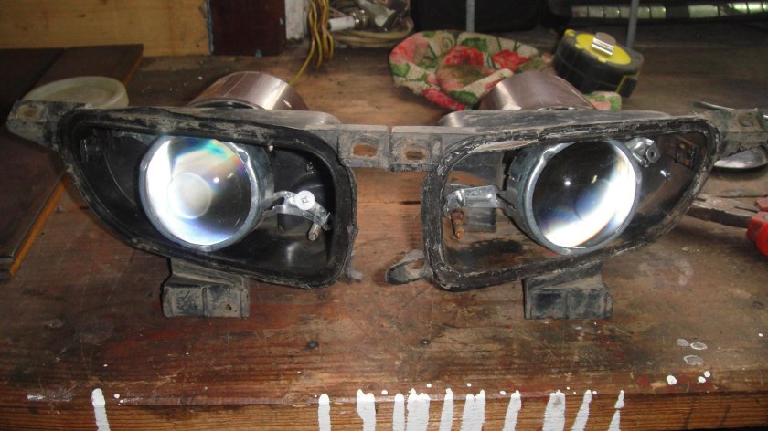 Линзы в ПТФ Honda Civic 4d