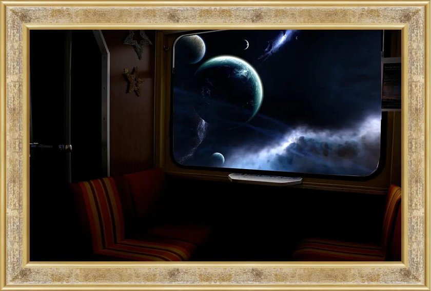 Вид из окна космолета