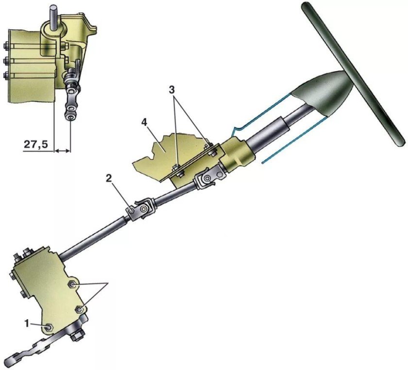 Рулевой вал ВАЗ 2107