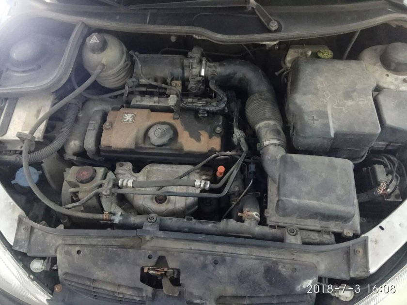 Пежо 206 моторный отсек