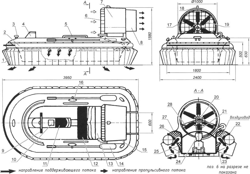 Судно на воздушной подушке чертежи