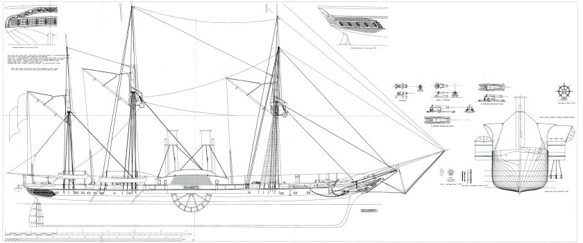 Модель пароходо-фрегата "Владимир"