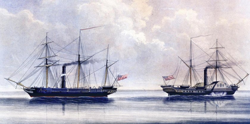 Пароходофрегат "богатырь". 1836г.