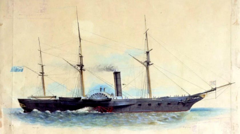 Пароходофрегат "богатырь". 1836г.