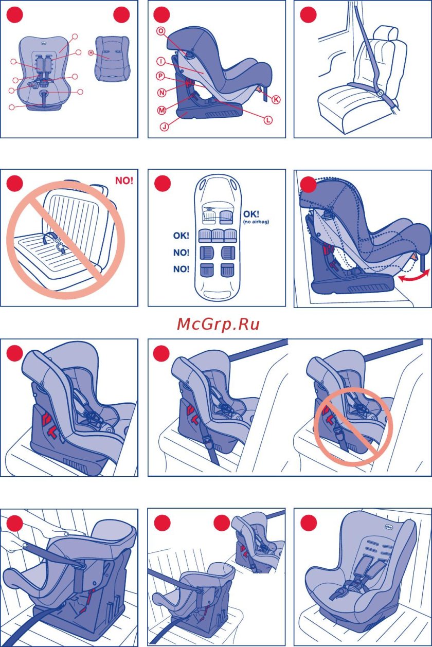 Схема крепления кресла Чико