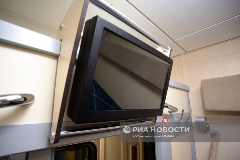 Телевизор в российском поезде