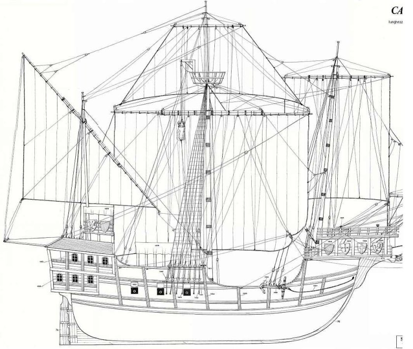 Каракка Санта Мария чертежи