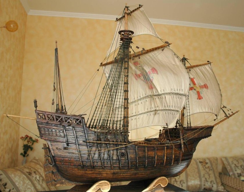Модель парусника Санта Мария