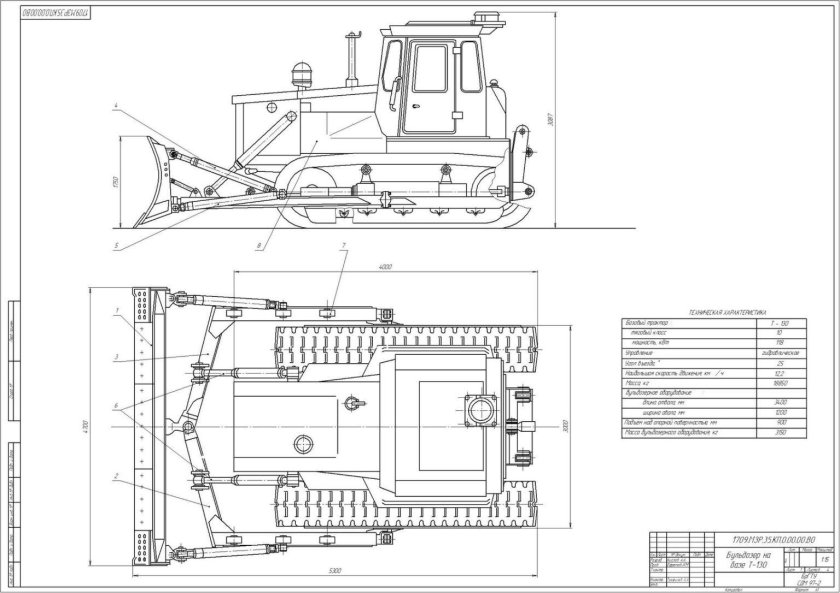 Т 130 отвал бульдозера