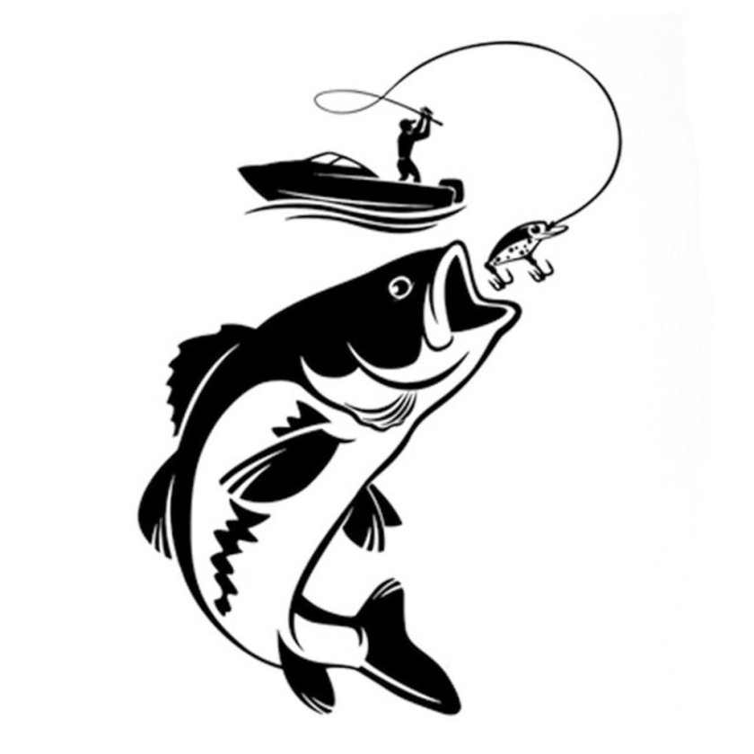 Наклейки на авто рыба