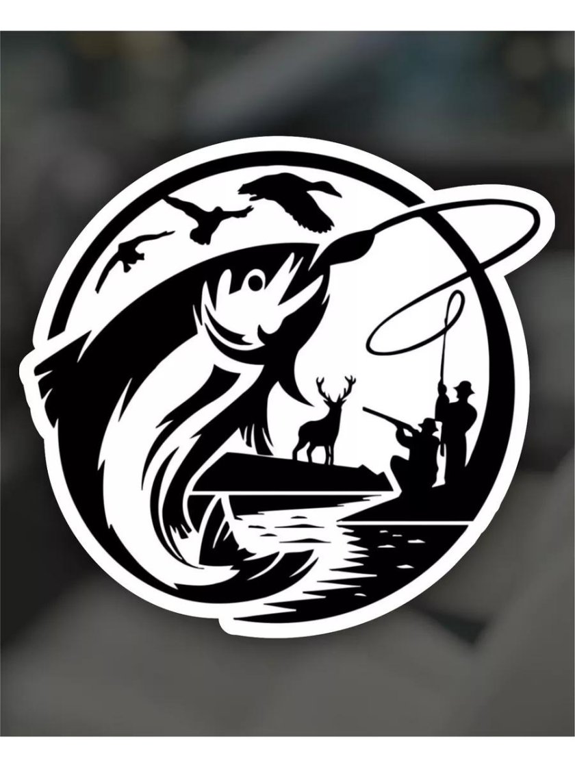 Наклейки на авто рыбацкие