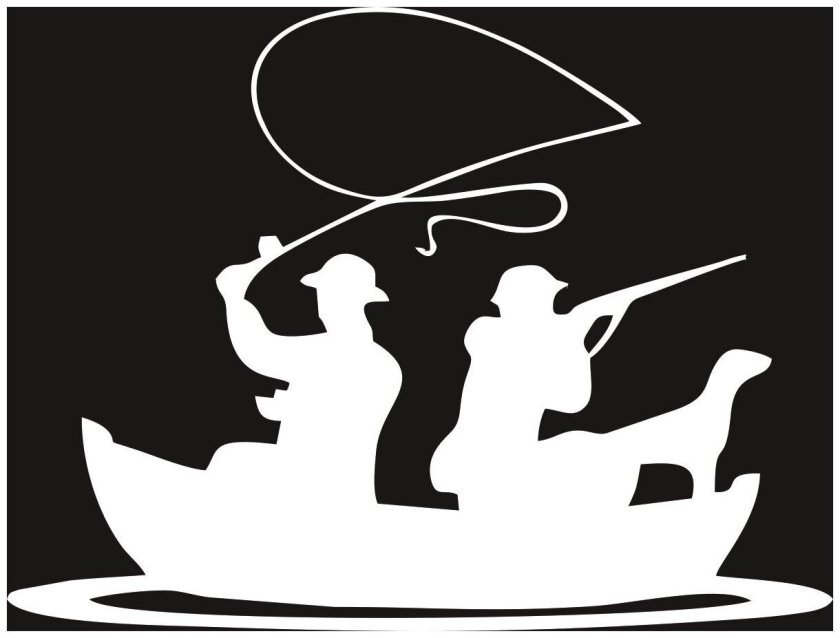 Трафарет рыбалка