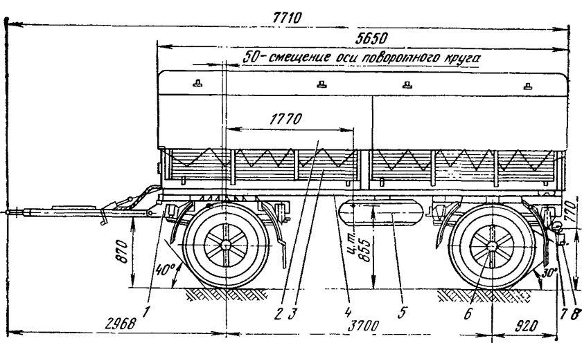 Прицеп МАЗ 8926 технические характеристики