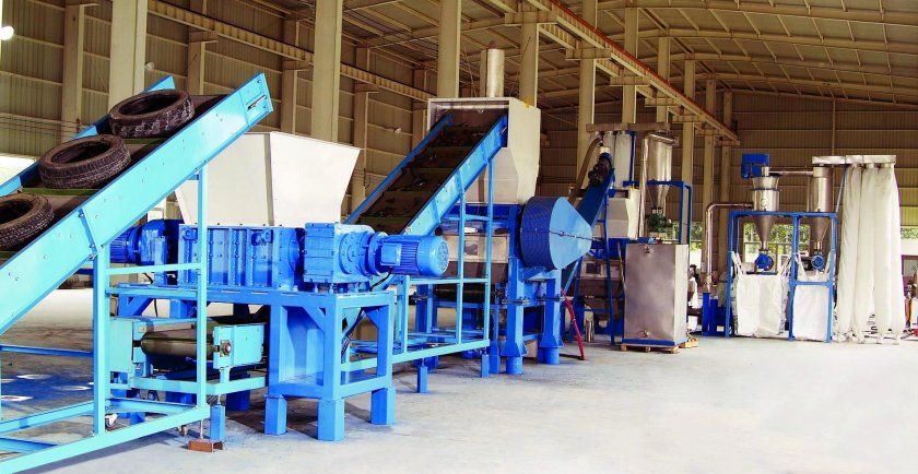 Станок для производства резиновой крошки из авторезины