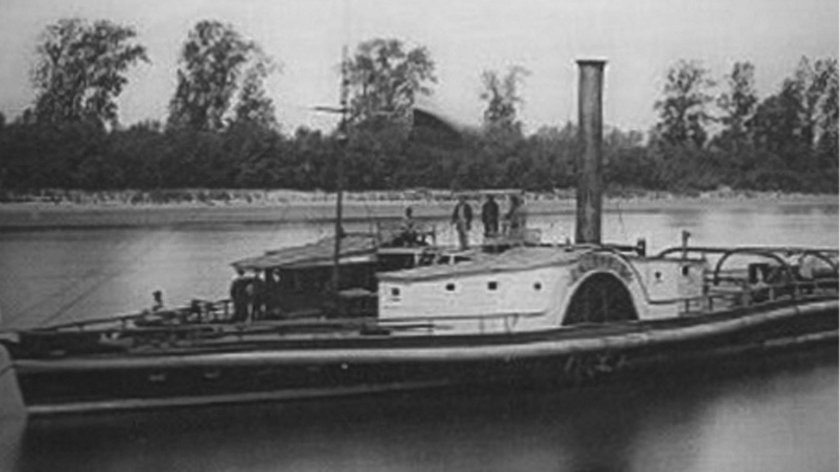 Речной пароход 19 века