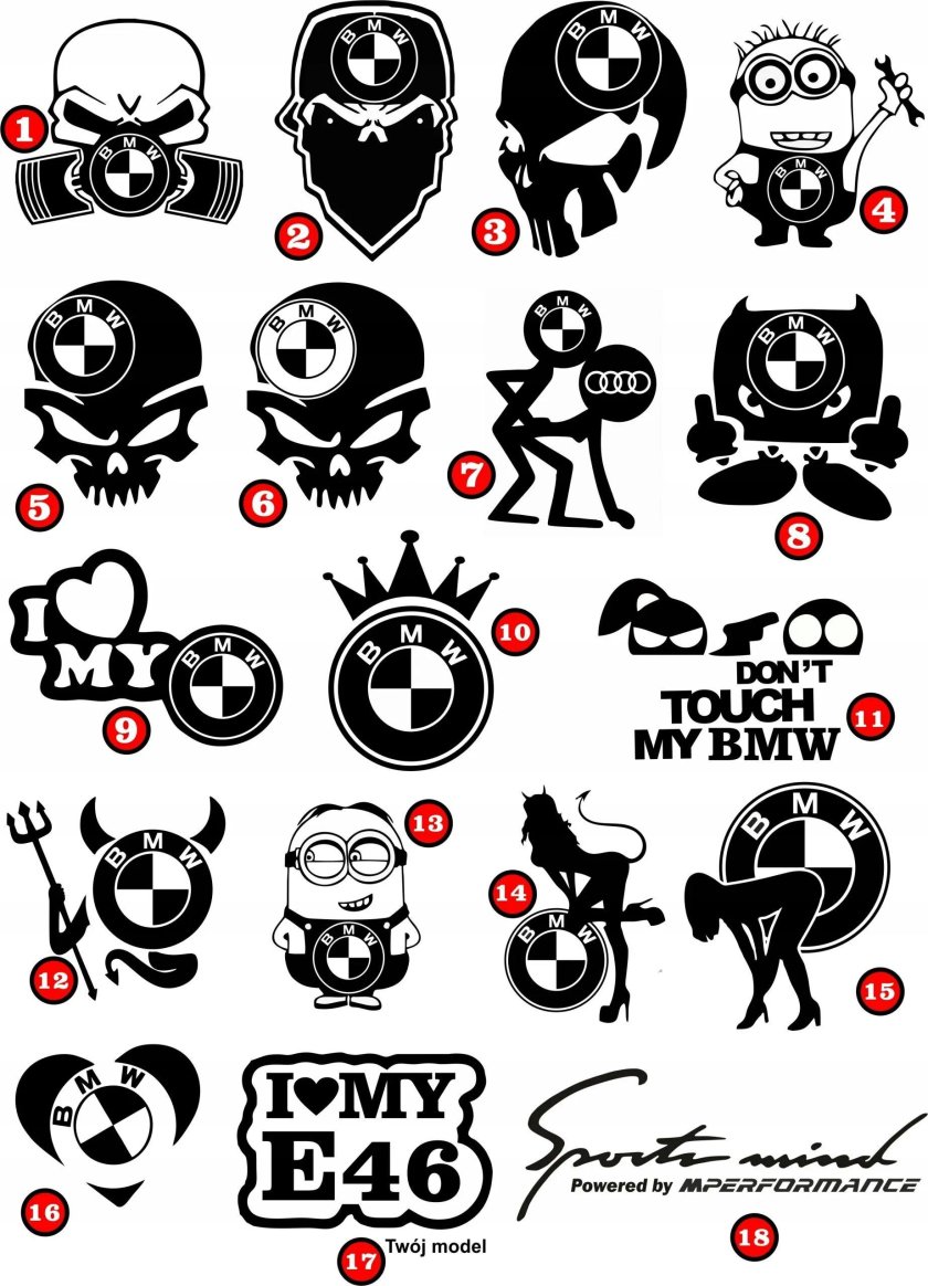 Прикольные наклейки на авто