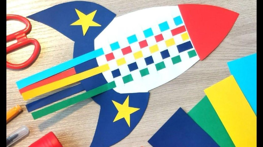 Поделка ракета из бумаги