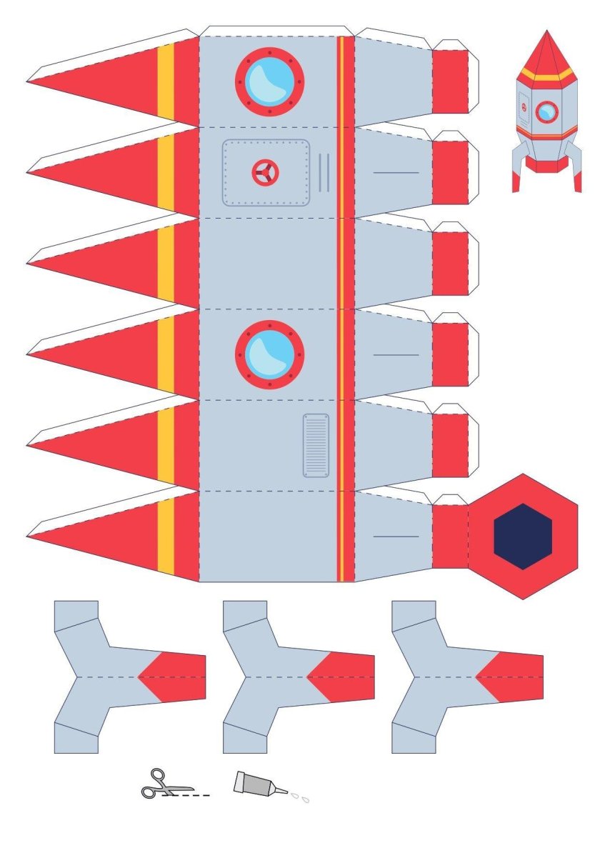 Модель ракеты из картона