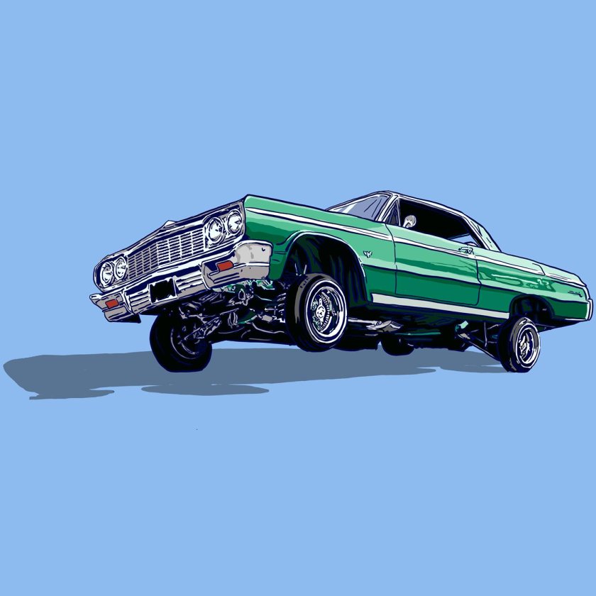 ГАЗ 24 лоурайдер арт